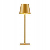 Lampa biurkowa stołowa złota nowoczesna na biurko szafkę komodę ATLIS
