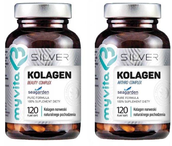 KOLAGEN MyVita Silver Pure 100% Arthro Kwas hialuronowy GLUKOZAMINA 120kaps zdjęcie 8
