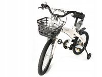 Rower dziecięcy 7Hills 16 Cali Biały + Bidon + Pompka + Dzwonek