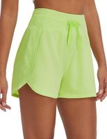 Spodenki sportowe damskie do biegania szorty wysoki stan zielone L UPF50