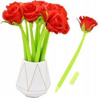 Długopis RÓŻA silikonowy giętki cienkopis płatki WALENTYNKI DZIEŃ KOBIET