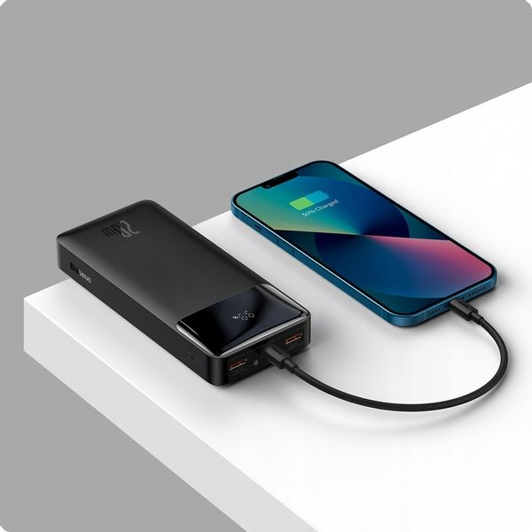 SZYBKI POWERBANK BASEUS 20000MAH 20W PD 3x USB USB-C 3A QC 3.0 BEZPIECZNY zdjęcie 11