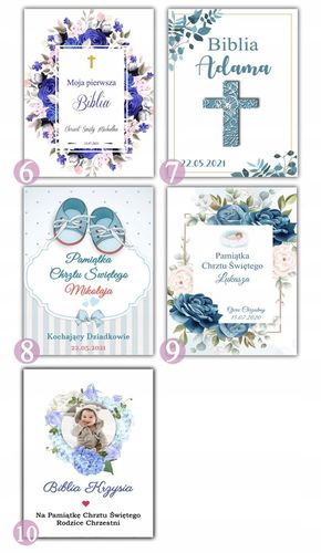 Biblia Pismo Święte Komunia Chrzest Pudełko Grawer Pamiątka PIĘKNE WZORY na Arena.pl