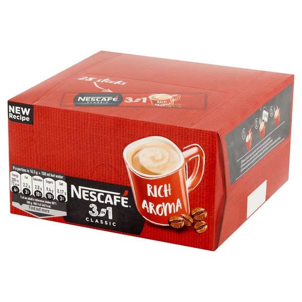 KAWA w SASZETKACH Nescafé 3w1 Classic 28 szt x 16,5 g w KARTONIE zdjęcie 2