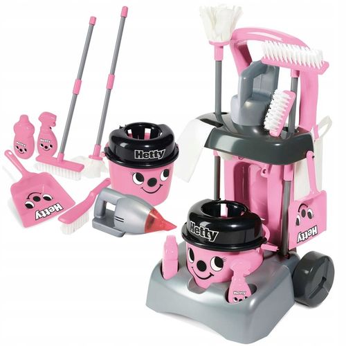 WÓZEK DO SPRZĄTANIA HETTY DLA DZIECI ZESTAW XXL ODKURZACZ MOP WIADRO CASDON na Arena.pl