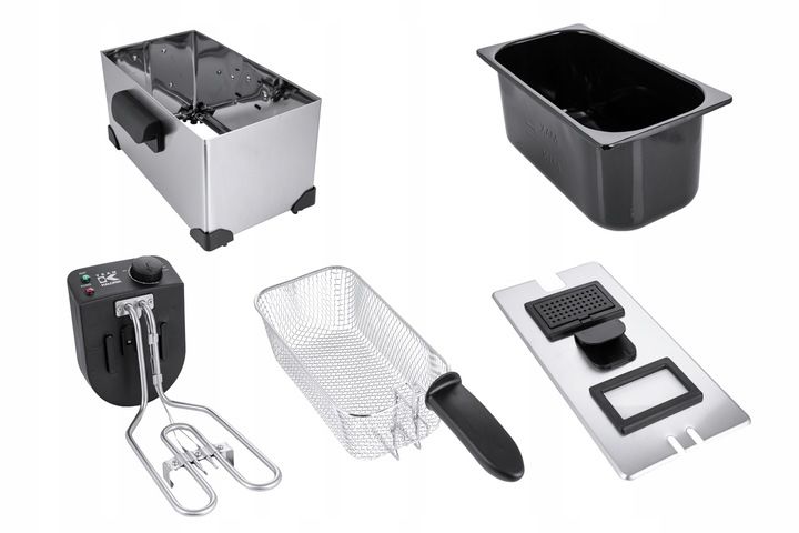 FRYTKOWNICA FRYTOWNICA POJEMNA 3,0L MOC 2200 INOX zdjęcie 5