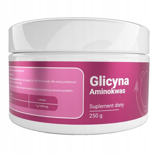 GLICYNA aminokwas w proszku DOBRY SEN, PAMIĘĆ, DETOX - 250 g na Arena.pl