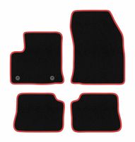Dywaniki welurowe CARLUX-RED do Opel Mokka-E 2020- czarne/czerwone