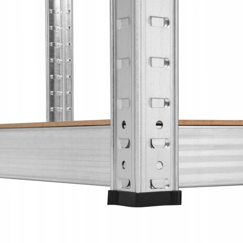 Regał magazynowy narożny metalowy srebrny 5 półek 2w1 180x90x90x40 cm na Arena.pl