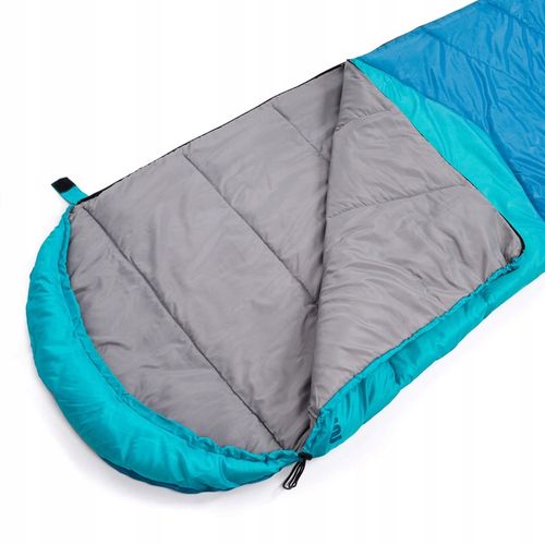 ŚPIWÓR TURYSTYCZNY KOŁDRA Z KAPTUREM PODUSZKĄ SAFARI METEOR lewy na Arena.pl