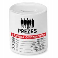 Dla Prezesa Viceprezesa Skarbonka Stawka Godzinowa Z Nadrukiem Ze Zdjęciem