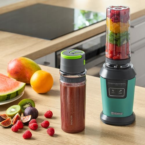 Blender kielichowy do smoothie 800W 2x0,6L turkus tritan Sencor SBL 7171GR na Arena.pl