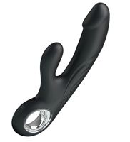 Silikonowy wibrator ze stymulatorem łechtaczki