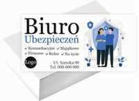 Wizytówki firmowe 200 szt WIELE WZORÓW do wyboru BIURO UBEZPIECZEŃ