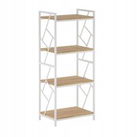 regał r2-fx (4p) dąb naturalny m33 (stelaż biały)