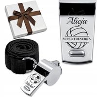 Gwizdek Metalowy Prezent dla Trenera Nauczyciela WF Wychowawcy GRAWER