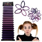 Gumki frotki do włosów bez łączeń elastyczne wygodne ozdobne zestaw 18 szt