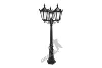 LAMPA B09 Z KLOSZEM ŻELIWNYM SPAWANYM 3-OŚW. ŻELIWNA LAMPA OGRODOWA RETRO ELEGANCKA DO OGRODU ZEWNĘTRZNA