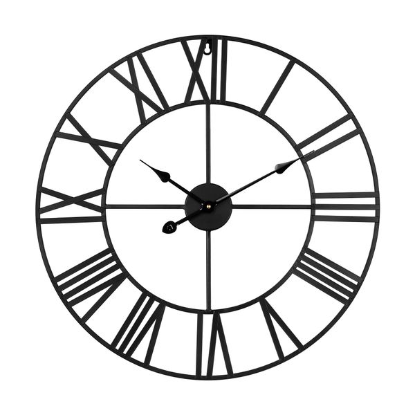 Zegar ścienny DUŻY 60cm ALUMINIOWY CZARNY zdjęcie 4
