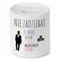 Skarbonka Dla Szefa Szefowa Nie Zadzieraj Prezent Z Nadrukiem Ze Zdjęciem