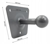 WIESZAK ŚCIENNY KULA NA HAK DO PLATFORM ROWEROWYCH UNIWERSALNY STOJAK