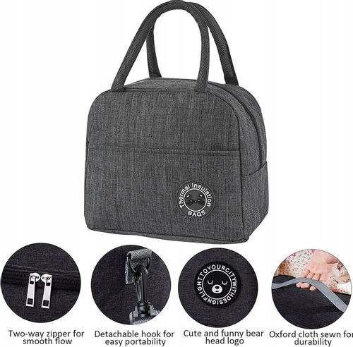 TORBA LUNCHBOX PIKNIKOWA NA ŚNIADANIE TERMICZNA IZOLACYJNA ŚNIADANIOWA na Arena.pl