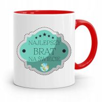 Kubek Czerwony Prezent Dla Brata Najlepszy Brat Z Nadrukiem Ze Zdjęciem