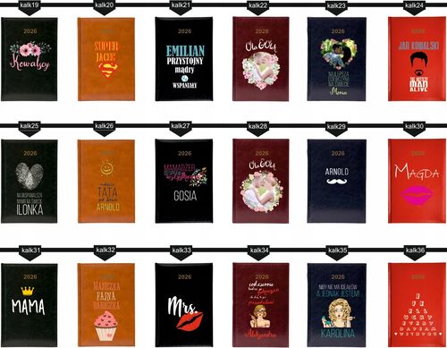 Kalendarz A5 2026 tygodniowy KSIĄŻKOWY PREZENT DLA LEKARZA Z IMIENIEM na Arena.pl