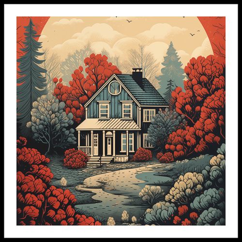 Plakat 50x50cm Idylla Rustykalna na Arena.pl