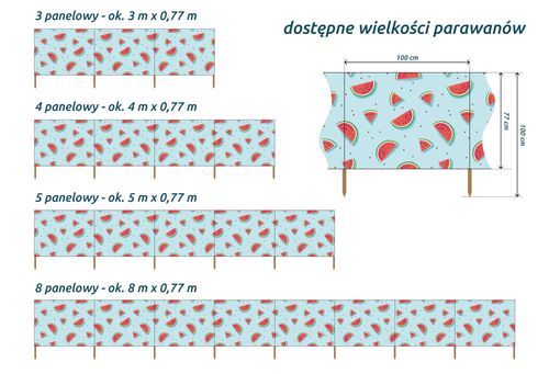 PARAWAN PLAŻOWY Bandana z indywidualnym  napisem 5 PANELI 9.5 na Arena.pl