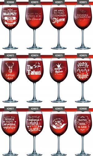 lampka kieliszek do wina z grawerem na PREZENT na imieniny personalizowany na Arena.pl