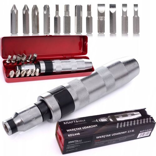 WKRĘTAK WYKRĘTAK UDAROWY DO POBIJANIA Kraft&Dele KD1448 ZESTAW BITSY na Arena.pl