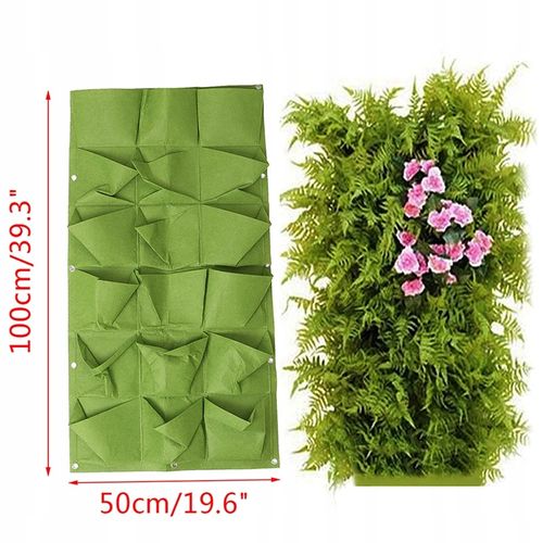 Doniczka WISZĄCA FILC Kaskada WARZYW ZIÓŁ TRUSKAWEK Ogród 18 miejsc na Arena.pl