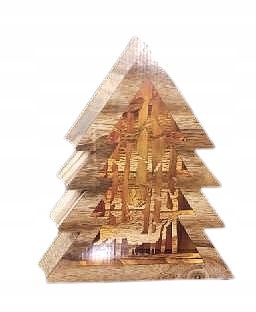 CHOINKA DREWNIANA las 10led 34cm TIMER BRĄZOWA na Arena.pl