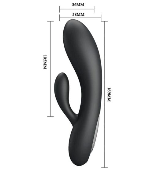 Czarny poręczny wibrator króliczek zdjęcie 5