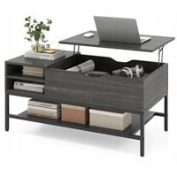 Stolik kawowy Costway prostokątny 99,5 x 49,5 x 47,5cm szary