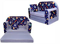 KANAPA SOFA ŁÓŻKO ROZKŁADANA SOFA DLA DZIECI PODUSZKA KOSMOS