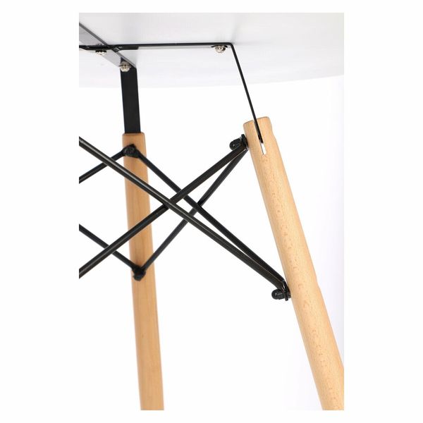 Stół DTW 100 cm biały/naturalny okrągły zdjęcie 2