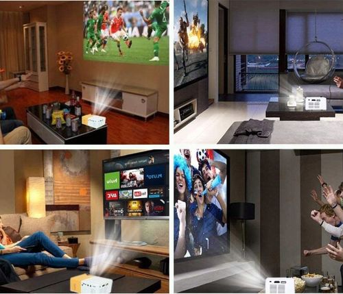 PRZENOŚNY MINI RZUTNIK PROJEKTOR LED FULL HD LAPTOPA TABLETA ZESTAW + PILOT na Arena.pl