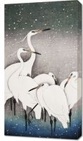 Obraz 50x90cm Group of Egrets, Koson Japoński Vintage do Salonu