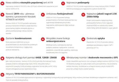 VIOFO A119 V3 - Kamera samochodowa na Arena.pl