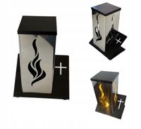 Znicz metalowy.Znicz artystyczny,Latarnia,Lampion na grób PŁOMIEŃ