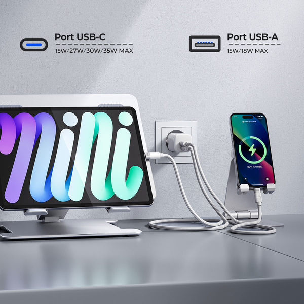 Orico Ładowarka GaN 35W USB-A + USB-C zdjęcie 4