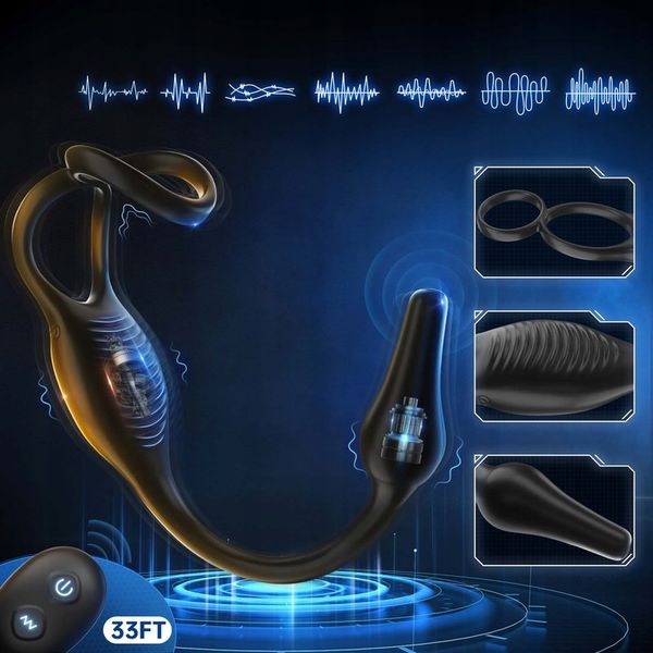 Masażer prostaty Cock Ring 7 trybów wibracji zdjęcie 10