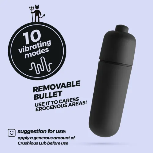 crushious o-pet devil wibrujący mini masażer 10 trybow czerwony 9,2 cm na Arena.pl