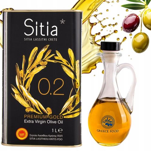 Grecka Oliwa z Oliwek Extra Virgin 1L Sitia Premium data produkcji 10/2024 na Arena.pl