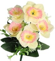 Żonkile w bukiecie żonkil sztuczne kwiaty 30cm 5 główek