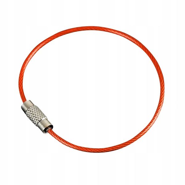 Brelok LINKA SKRĘTKA RUDA POMARAŃCZ PVC BAZA EDC Pętelka do Kluczy Kółeczko zdjęcie 1