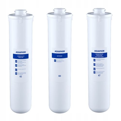 Zestaw 3 x wkład wymienny K3, KH, K7 do filtra wody Aquaphor Kryształ H na Arena.pl