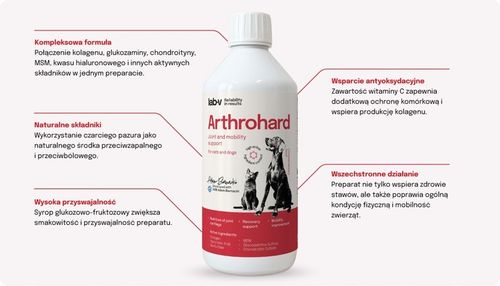 Lab-v Arthrohard Kompleksowe wsparcie stawów dla psów i kotów 500 ml na Arena.pl